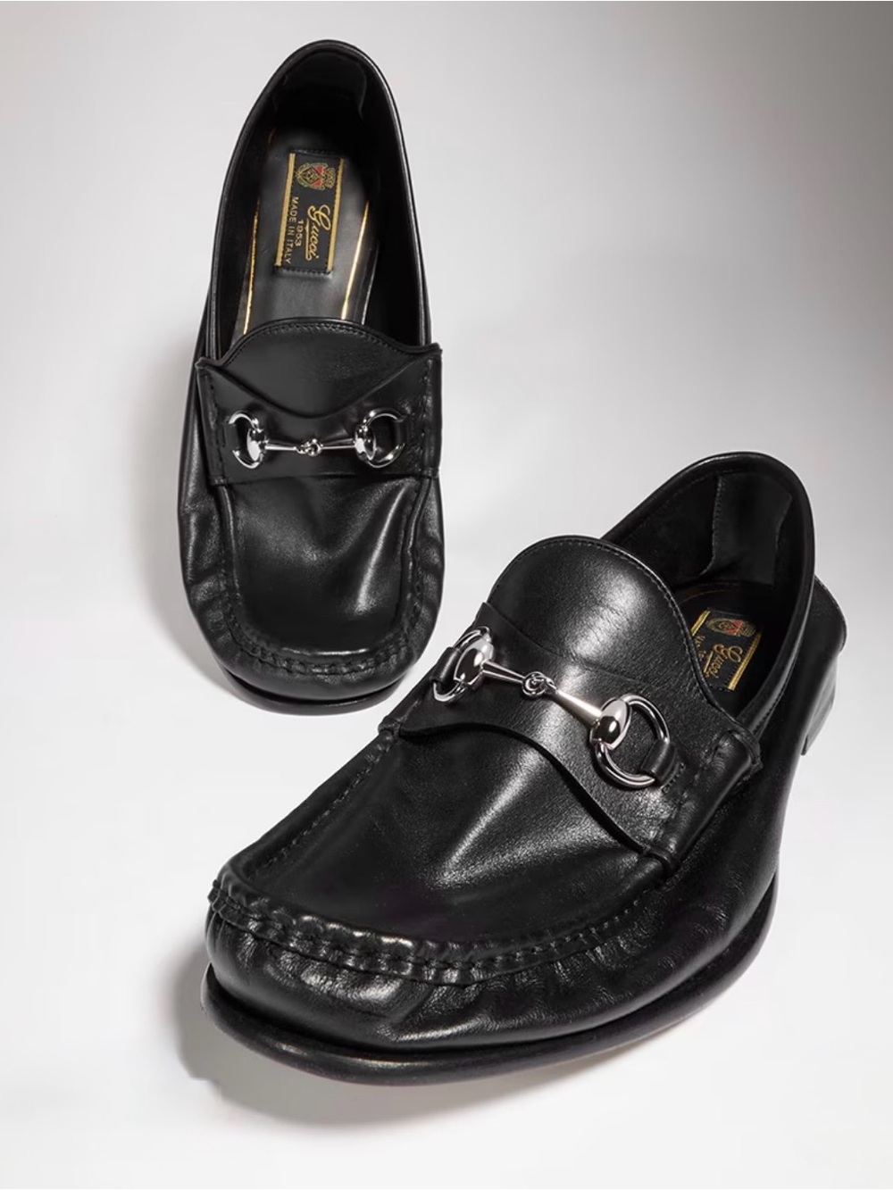 GUCCI LUGANO Horsebit Soft Leather Loafer Black 11/11.5 US $1100 Jordaan Current
